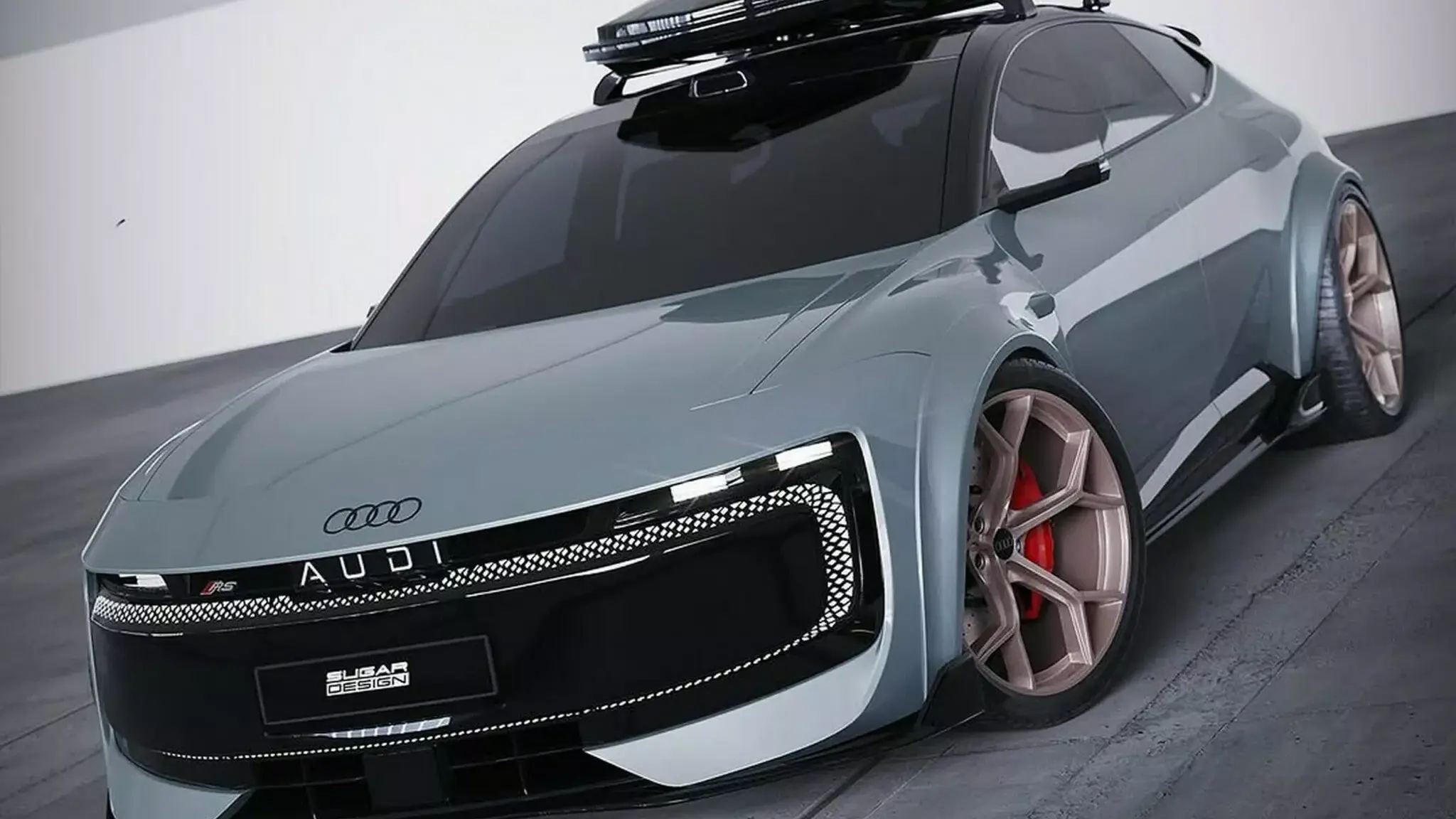 أودي E5 سبورت باك RS وايد بودي: تصور تصميمي من “شوجر” يبرز المظهر الغائب في السيارات الكهربائية العالمية