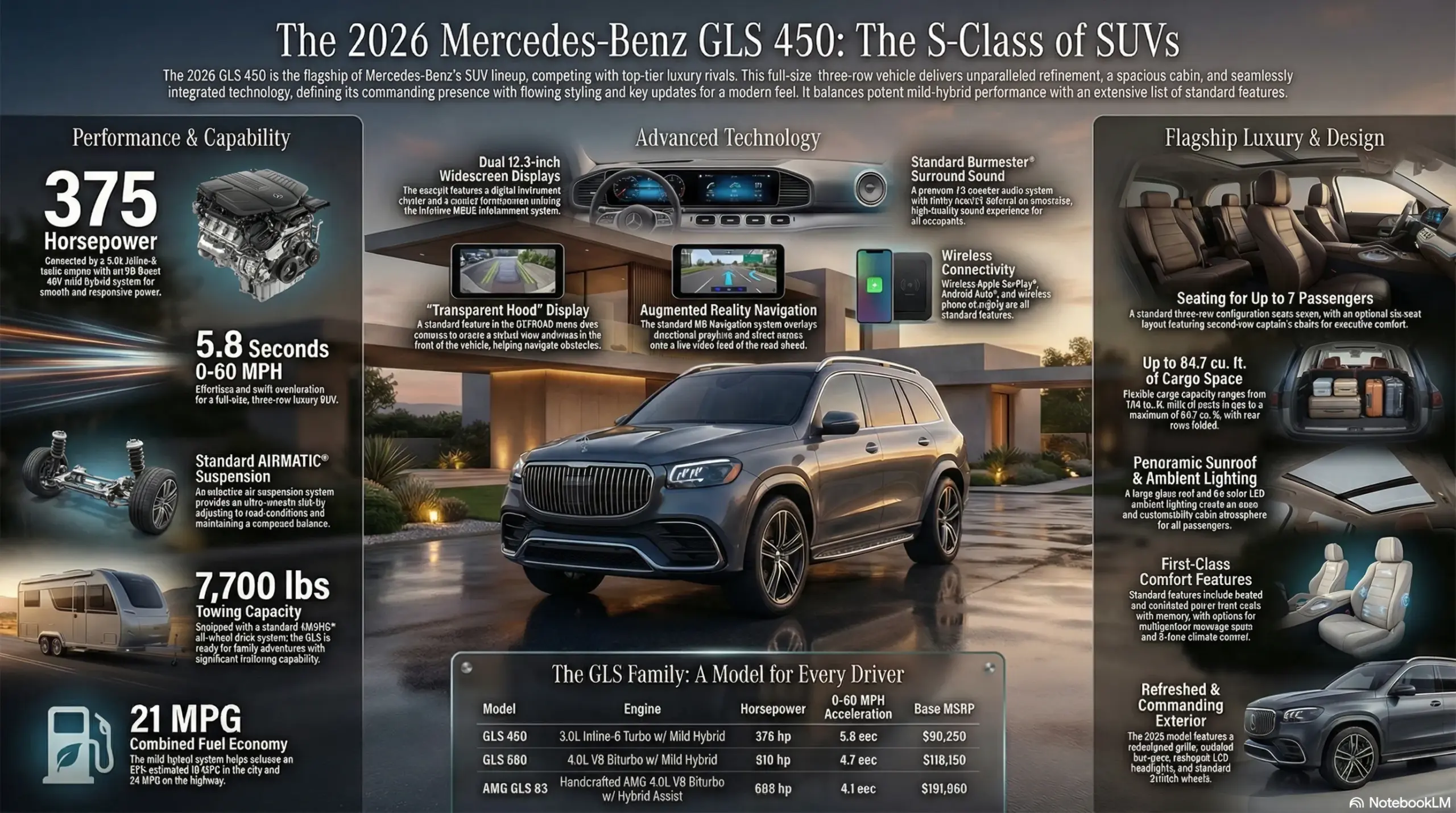 Инфографика Mercedes-Benz GLS 2026