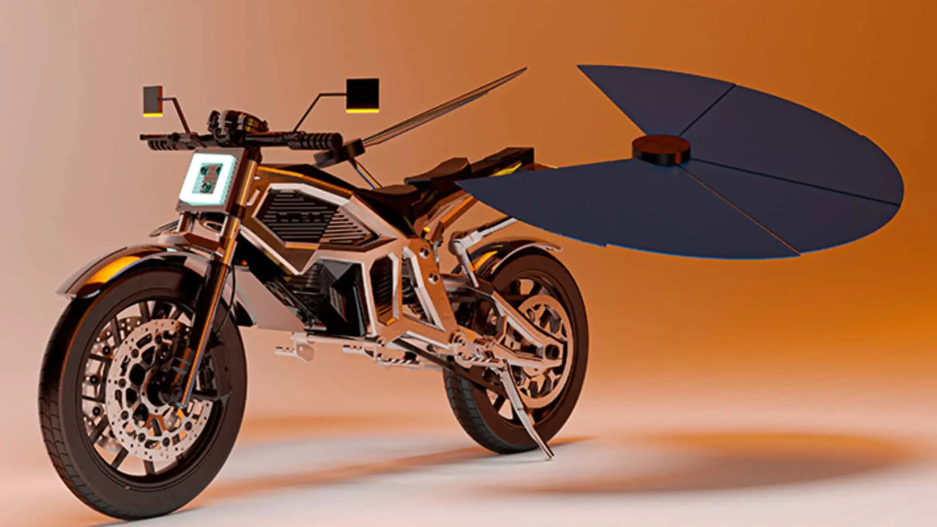 솔라리스 오토바이의 디테일 샷