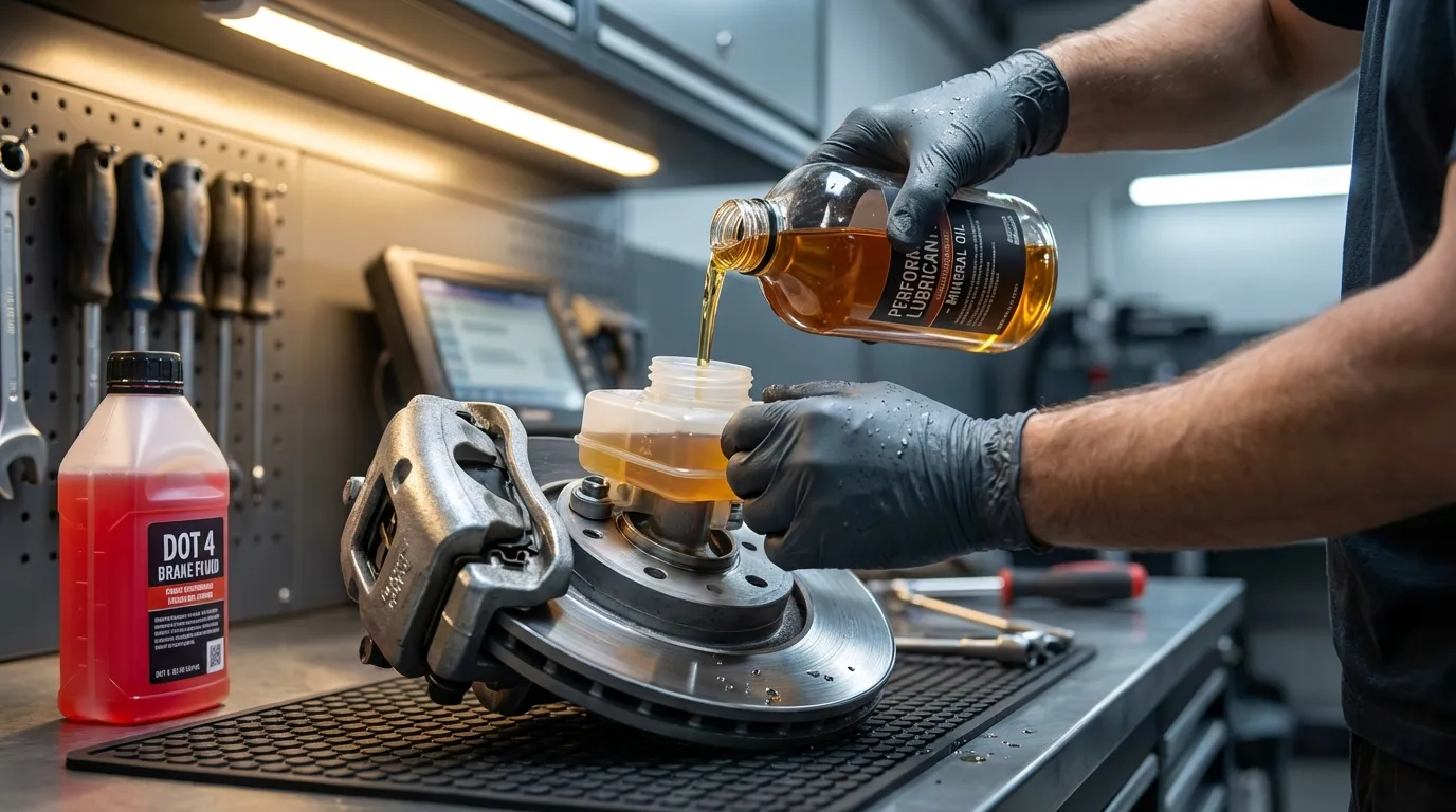 افهم الفروقات بين سائل DOT والزيت المعدني لفرملة مثالية
