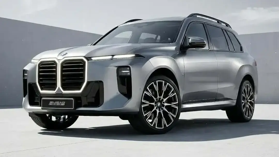 2027 BMW X7 - Futuristic Silver BMW XM Front With LED Grille