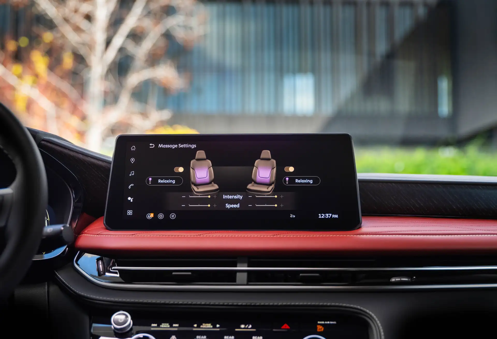 2027 INFINITI QX65 - Red Leather High Tech Dashboard With Curved Dual Screens