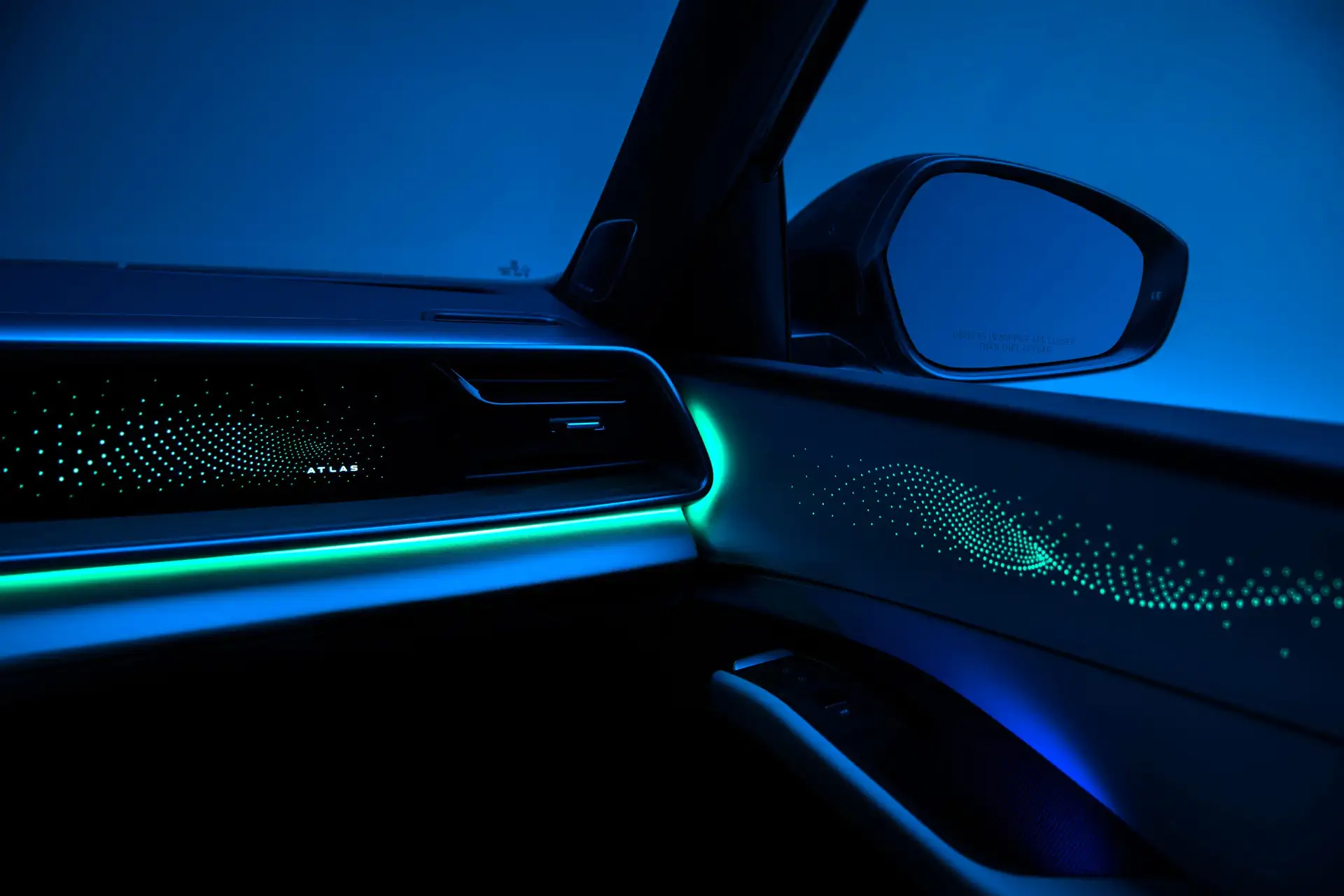 2027 VOLKSWAGEN ATLAS - Futuristic Illuminated BMW Door Panel With Wave Glow