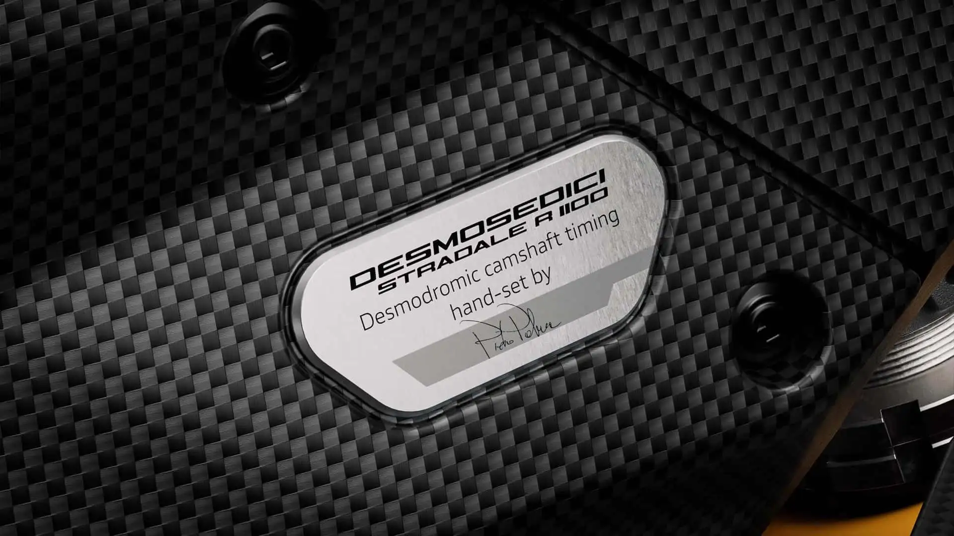 Ducati Superleggera V4 Centenario - Carbon Fiber Desmodromic Camshaft Ducati Engine Cover