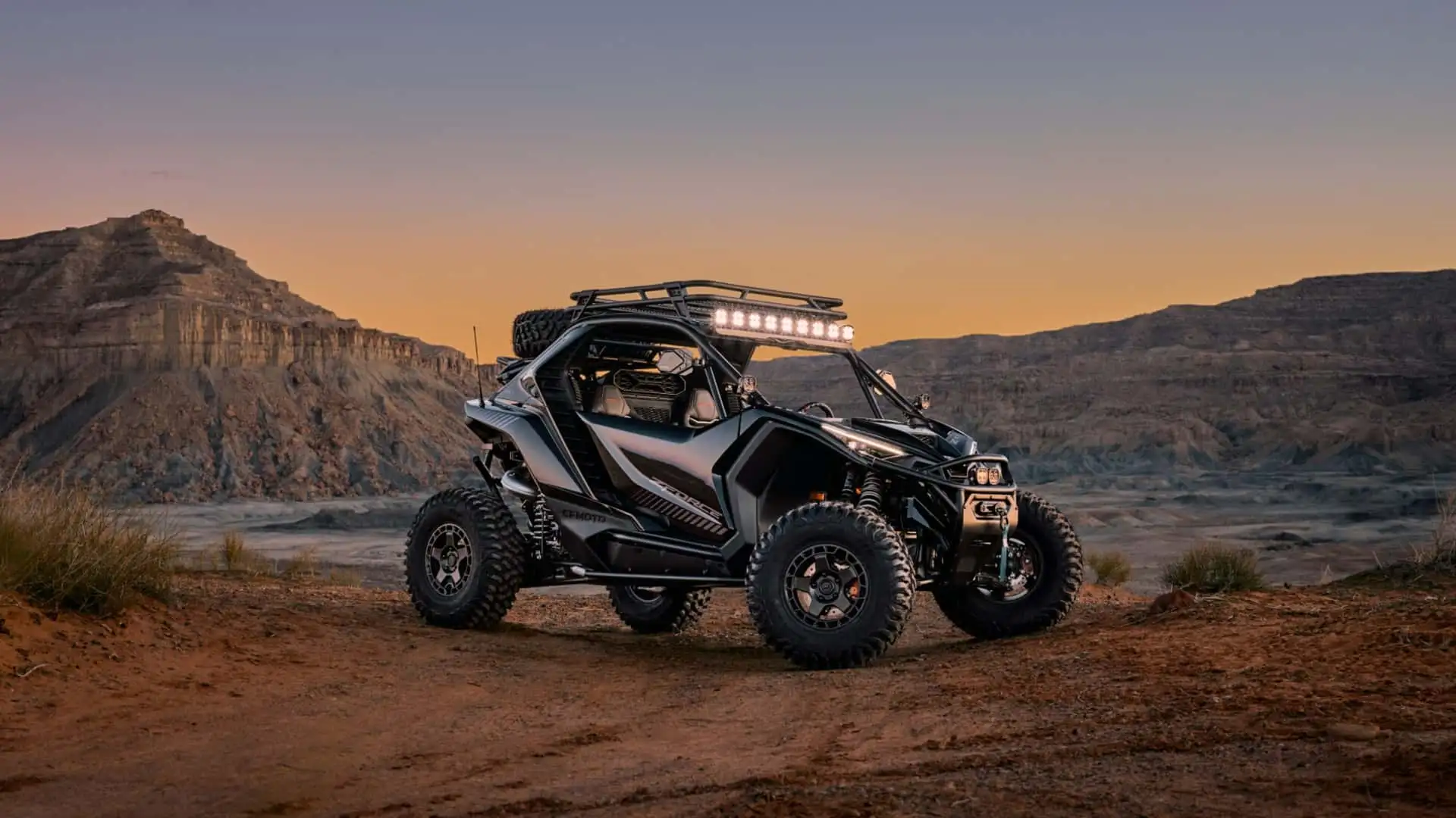 2026 CFMoto ZForce Z10 And Z10 4 - Matte Black CFMoto UTV With LED Roof Rack