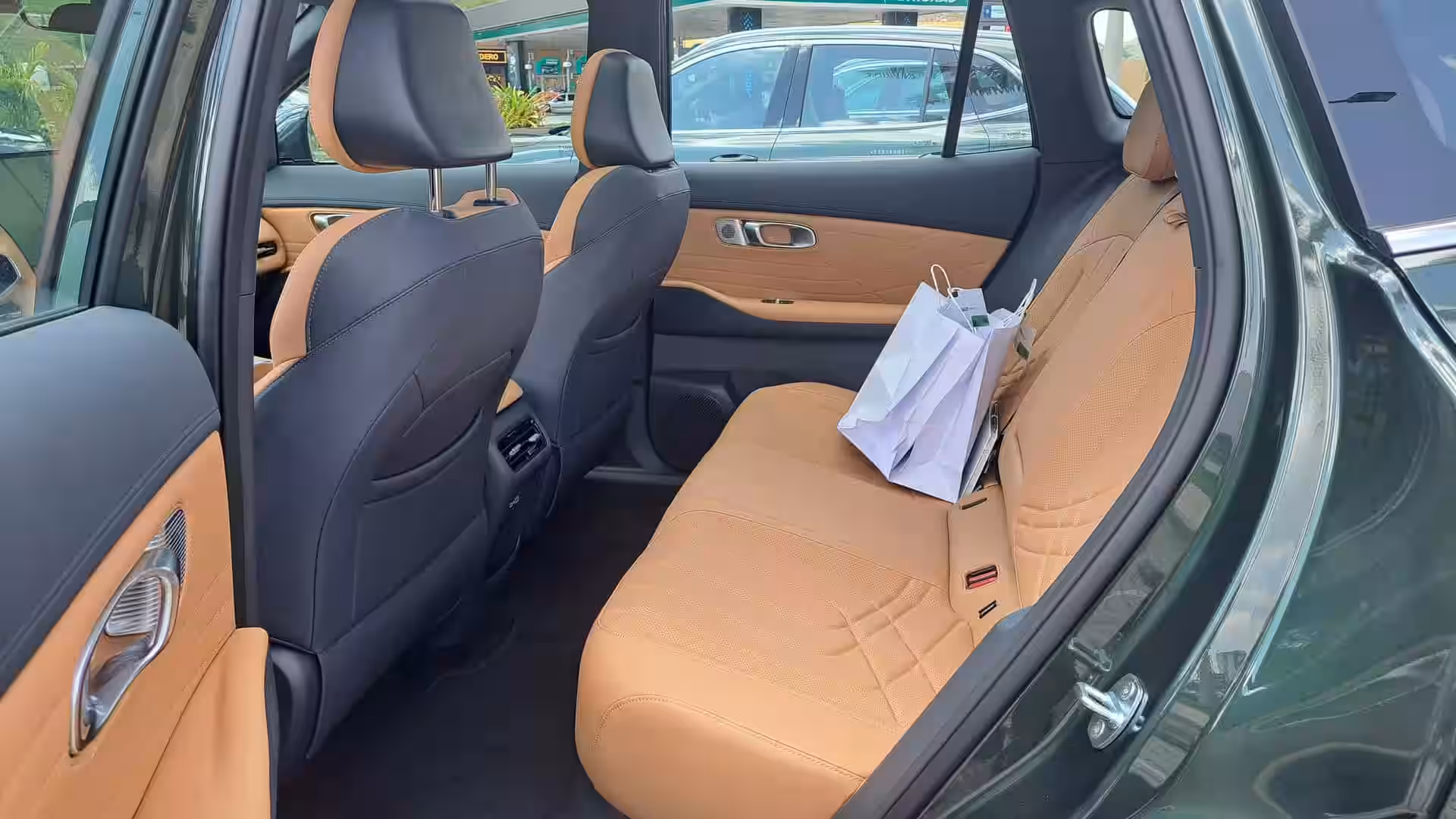 2026 Geely EX5 EM I - Two Tone Tan Black Rear Seats With Stitching
