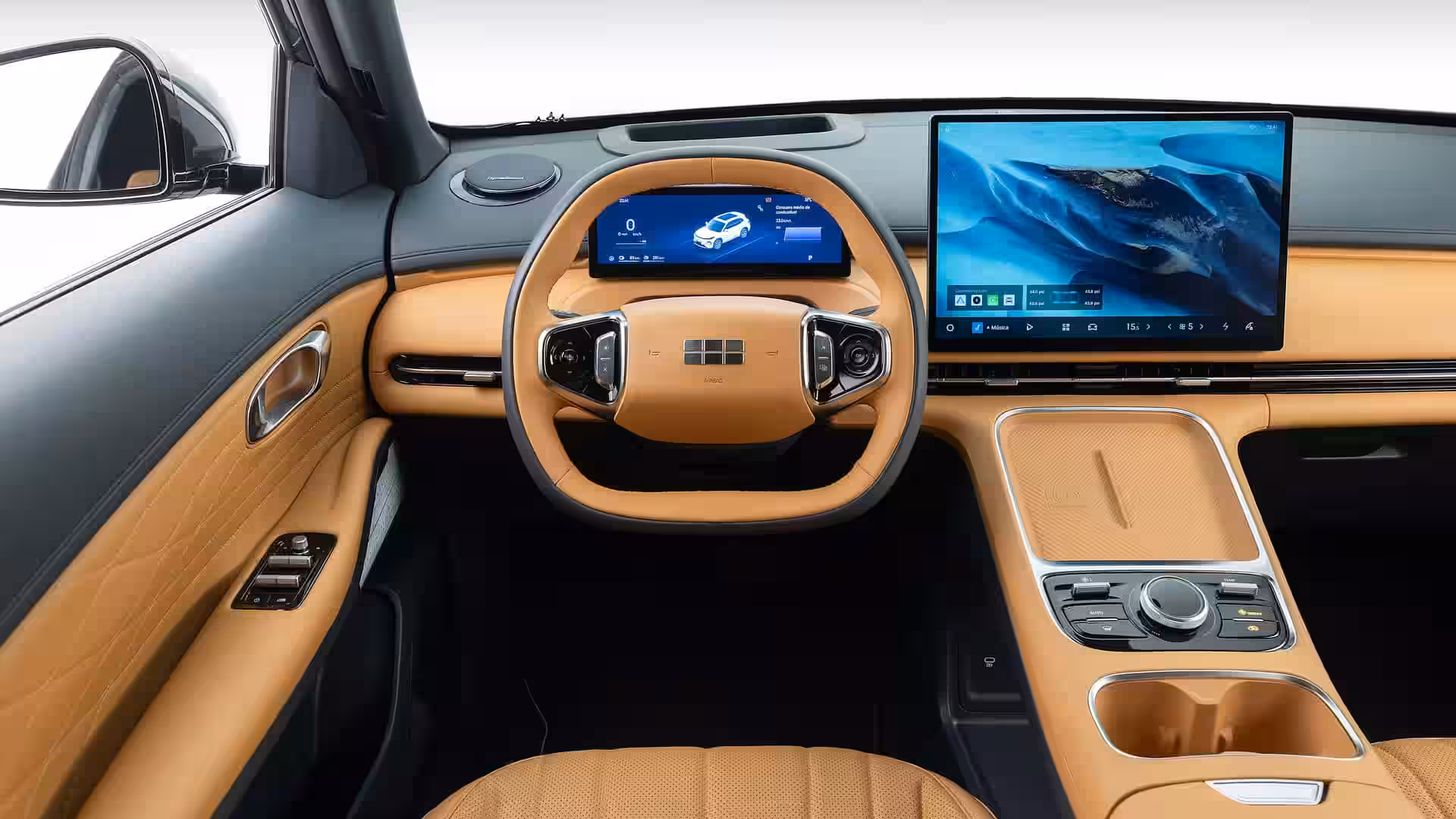 2026 Geely EX5 EM I - Two Tone TanBlack Digital Cockpit With Dual Screens
