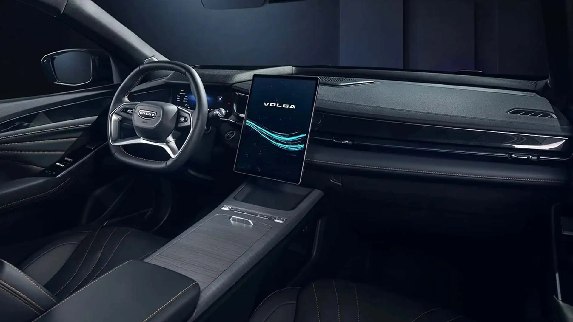 2026 Geely Volga C50 K50 - Luxury Black Leather Interior With Vertical Tablet Screen