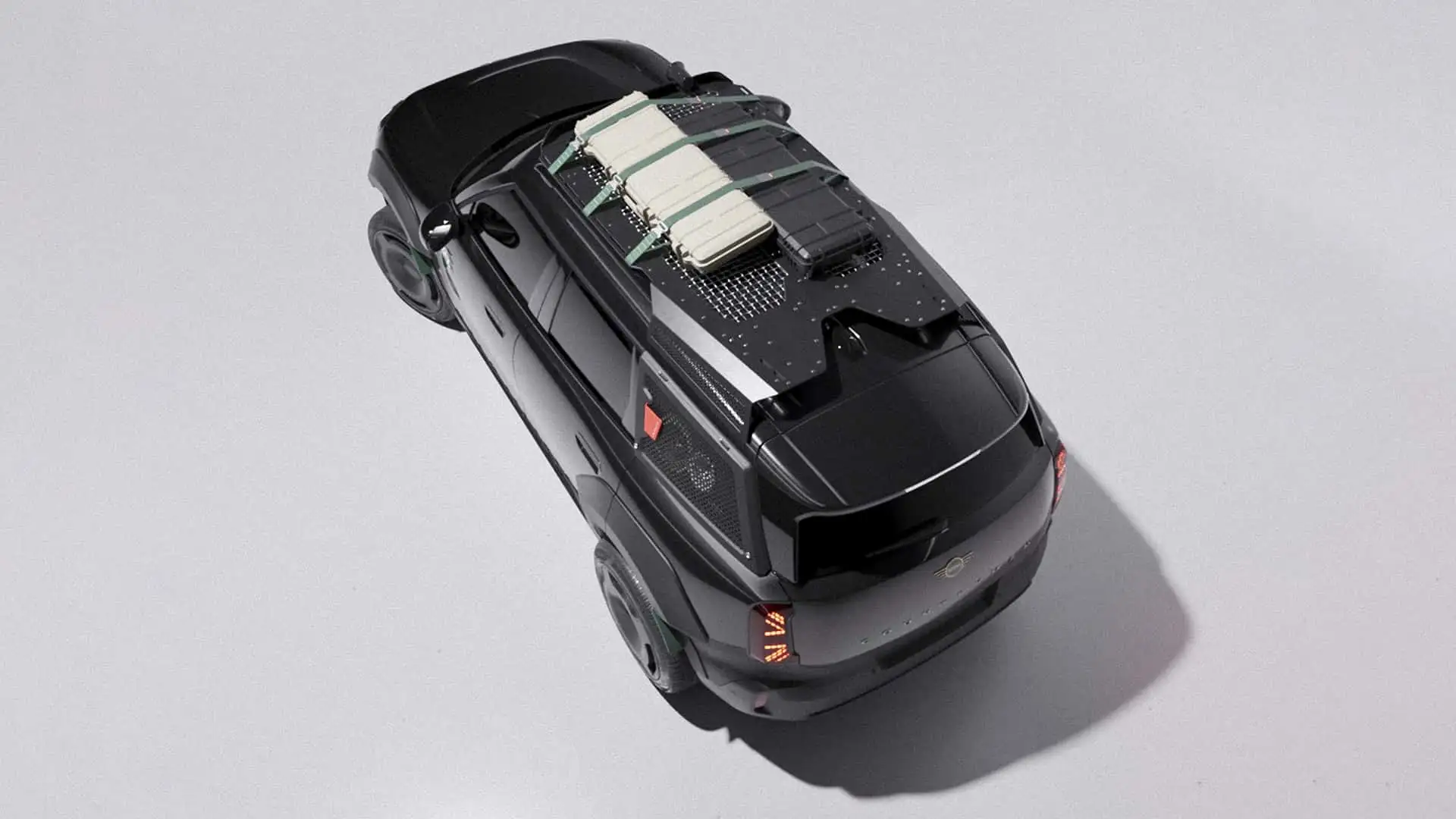 2026 MINI COUNTRYMAN X VAGABUND - Sleek Black Roof Rack With Cargo Boxes