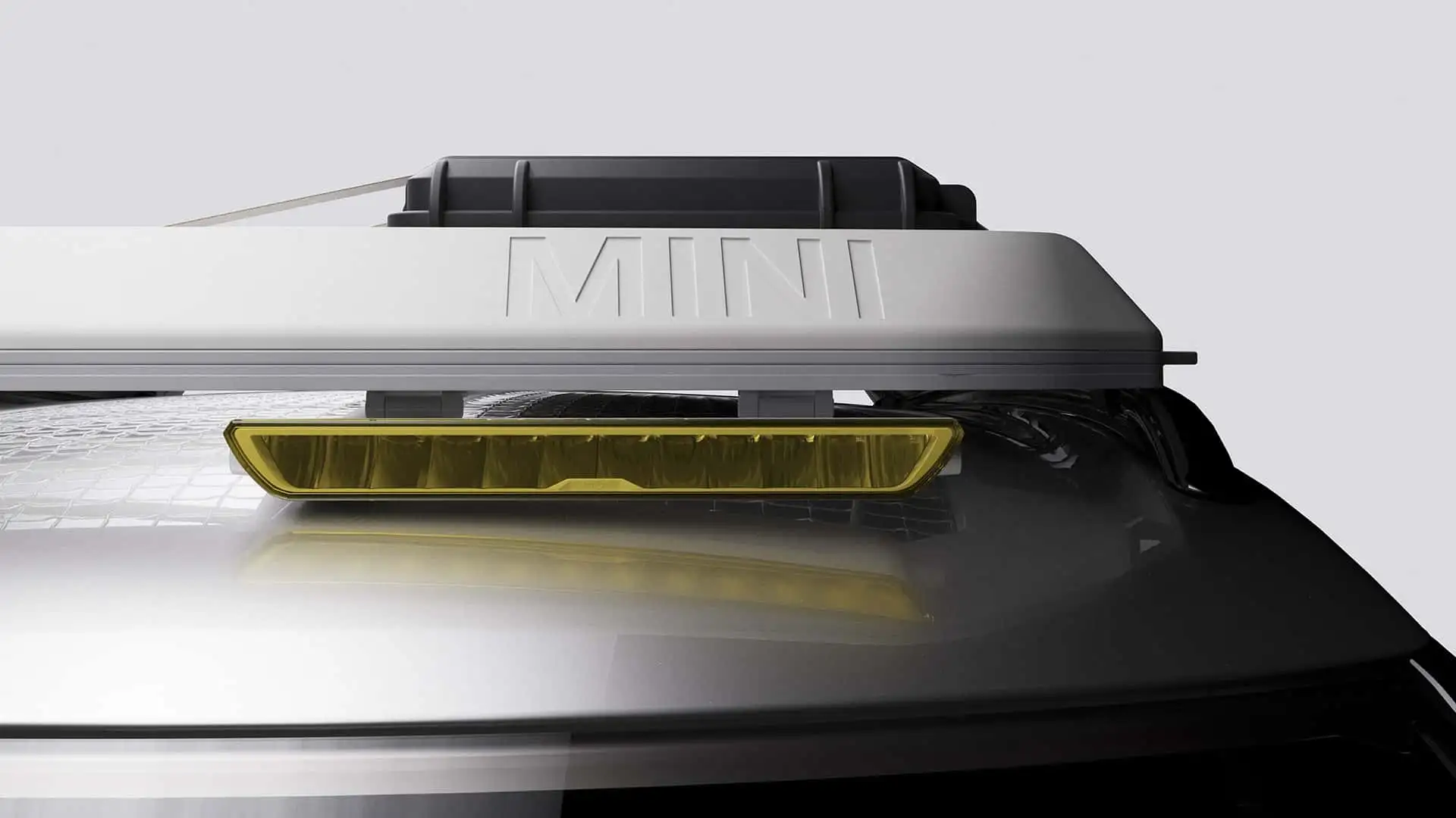 2026 MINI COUNTRYMAN X VAGABUND - Stylish White Roof Rack With Yellow Light