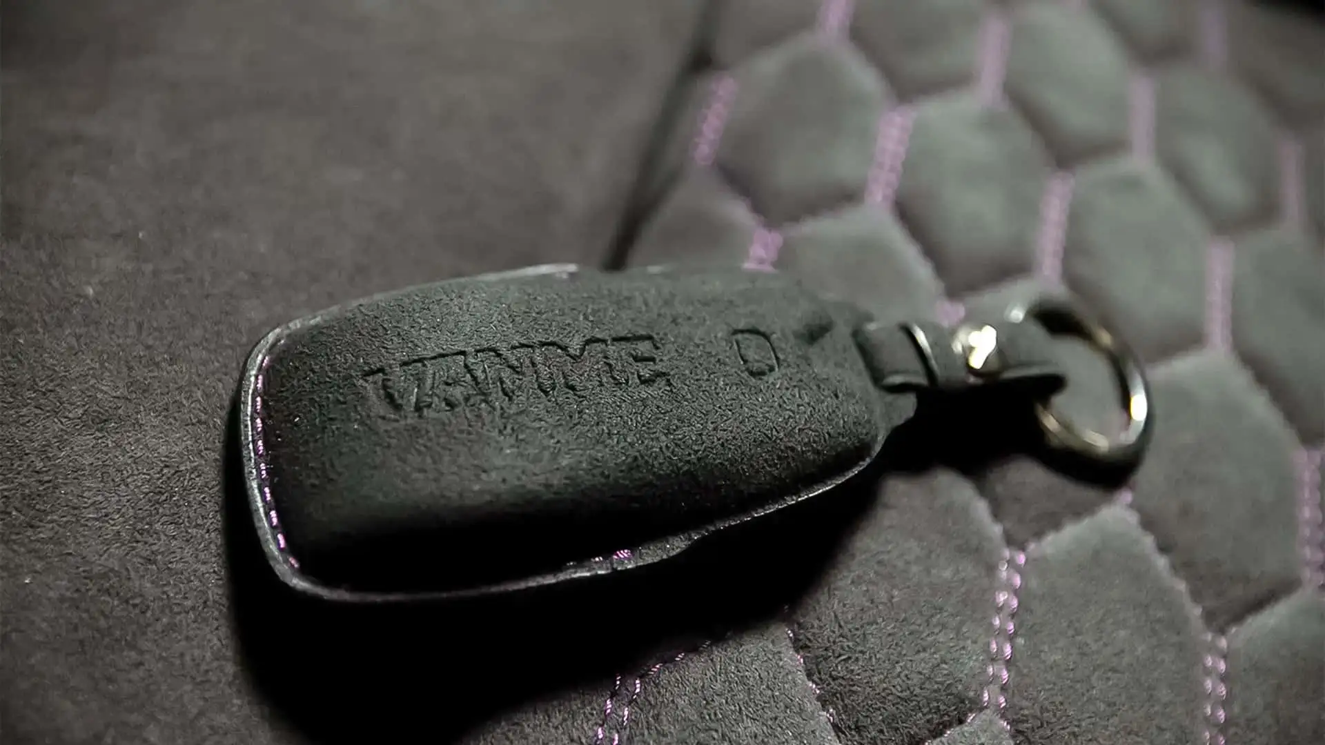 2026 Mercedes Sprinter Vanne Niffler - Black Suede VANYME D Key Fob Purple Stitching