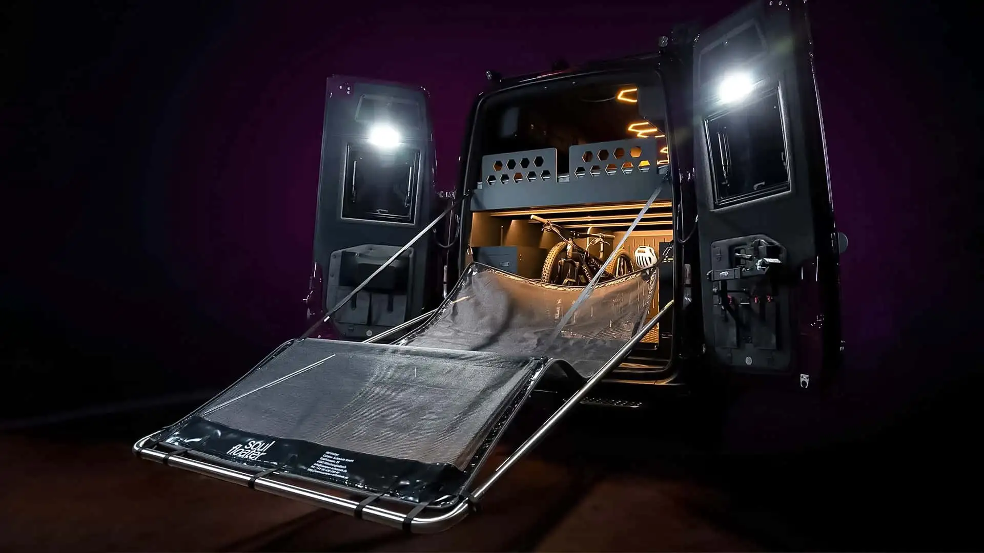 2026 Mercedes Sprinter Vanne Niffler - Black Tactical Van Rear Cargo With Soul Stretcher