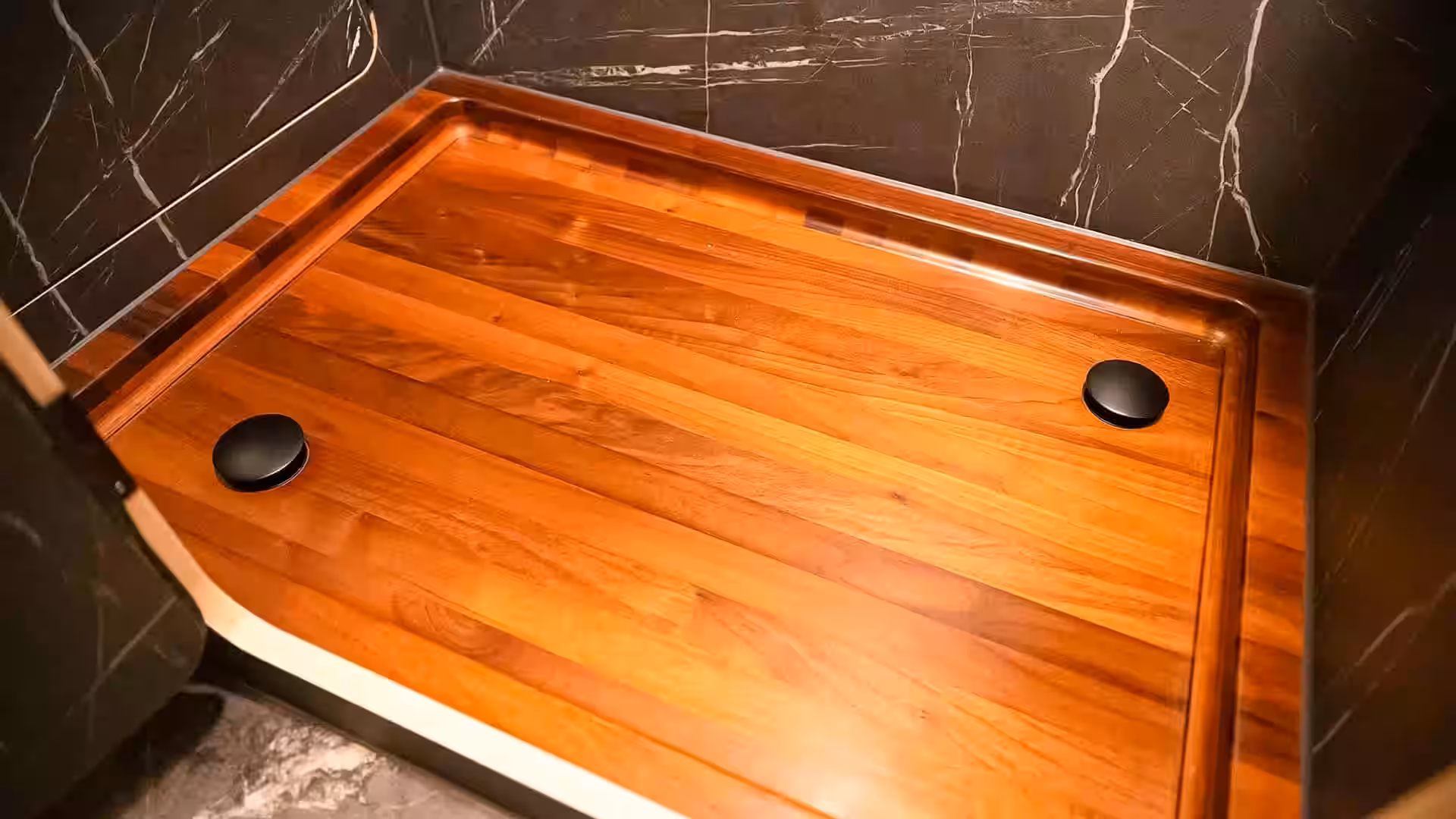 2026 Mercedes Sprinter Vanne Niffler - Luxury Teak Wood Shower Floor With Drains