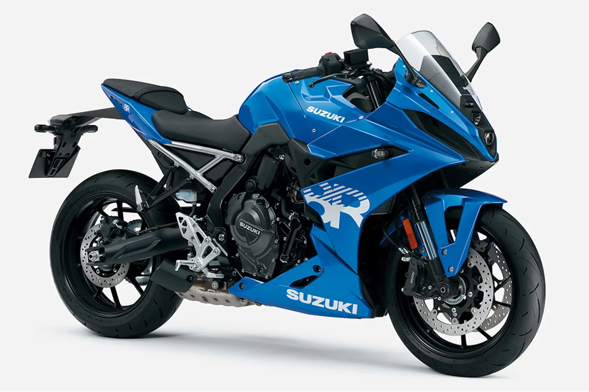 2026 SUZUKI GSX 8R And GSX 8S - Vibrant Blue Suzuki GSX R Sportbike Side Profile