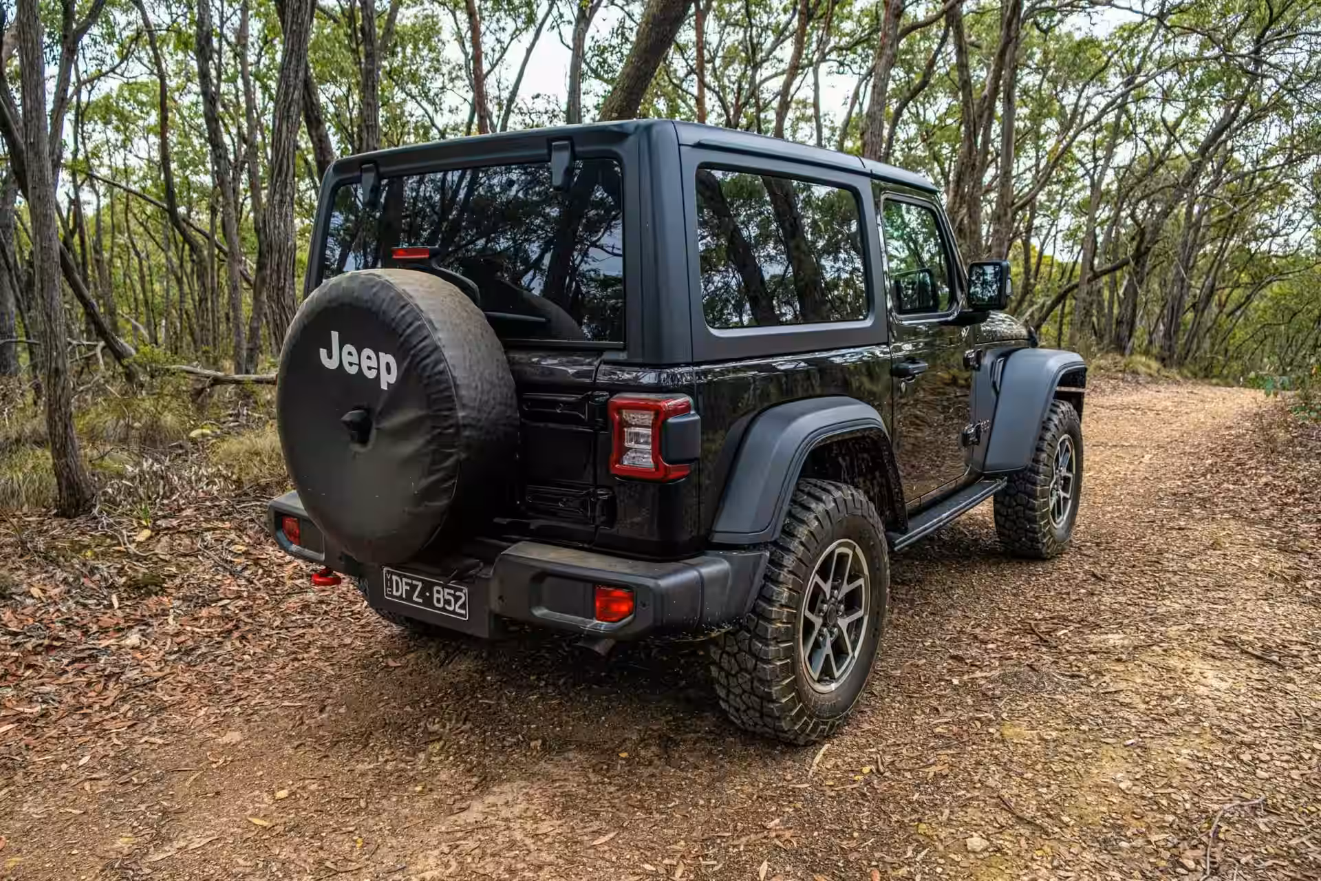 2026 Wrangler Rubicon - Rugged Black Jeep Wrangler Rear With Spare Tire