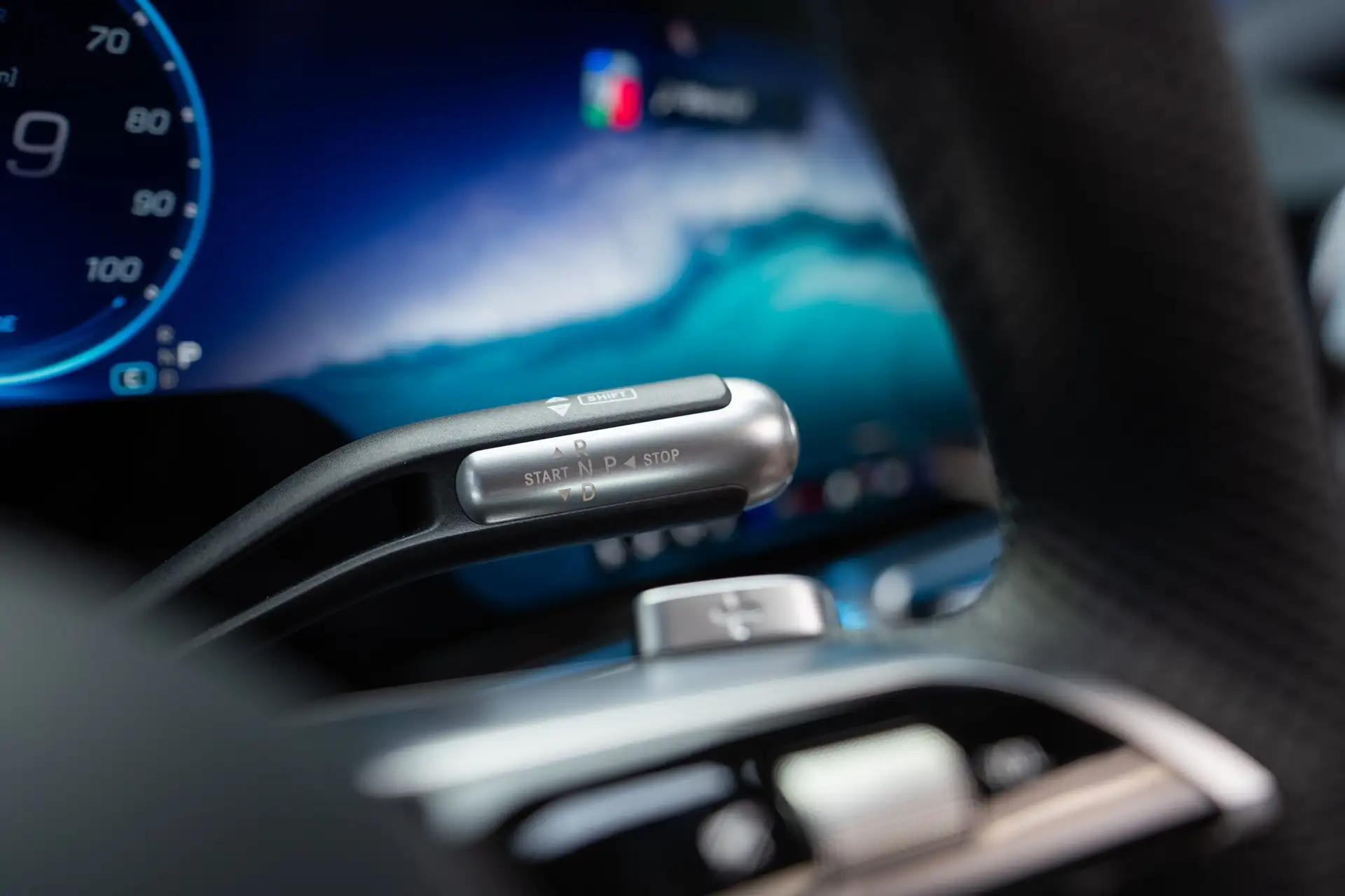 2027 Mercedes Benz C Class EV - Black Steering Wheel Shift Paddles, StartStop