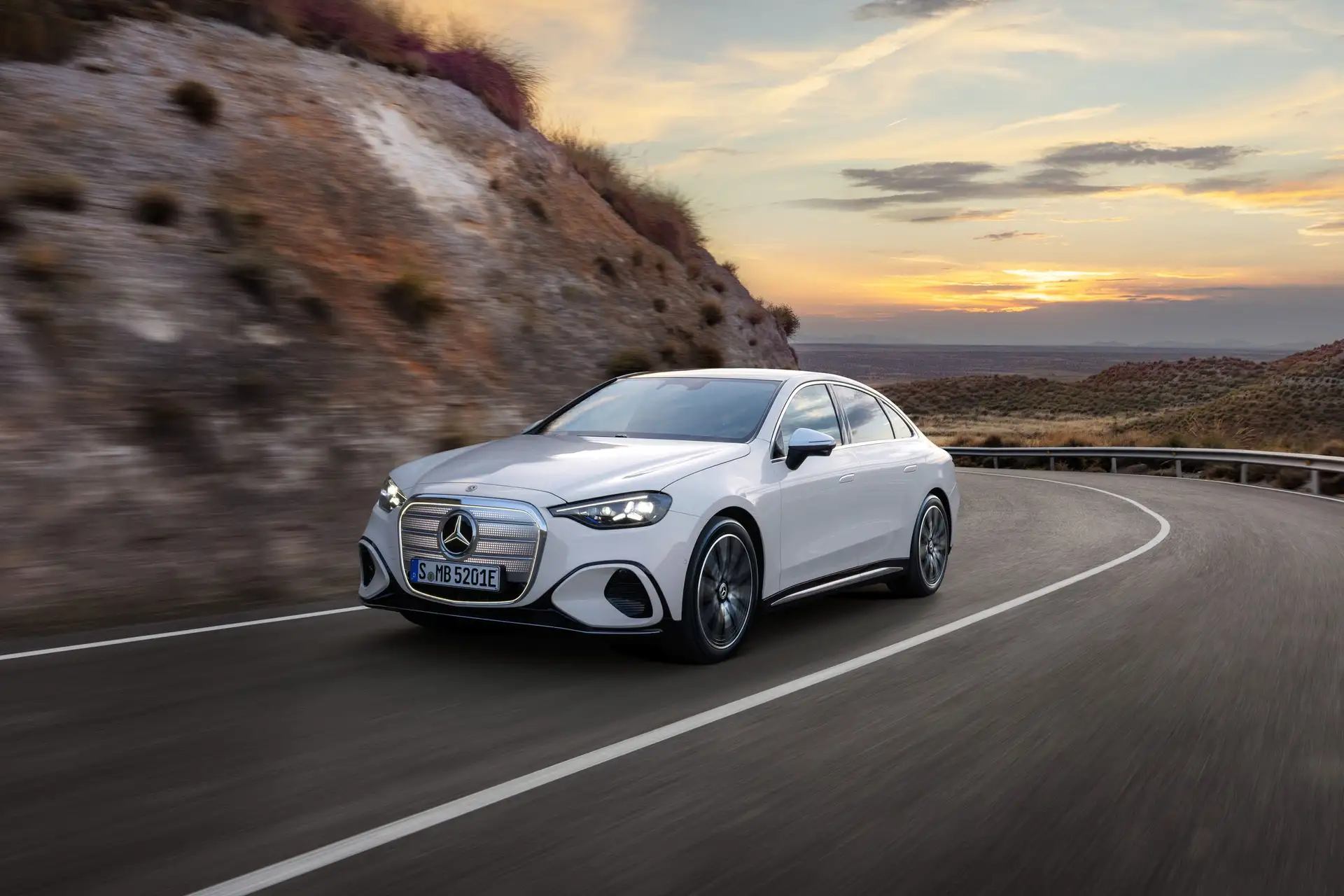 2027 Mercedes Benz C Class EV - White AMG Sport Sedan Front Grille
