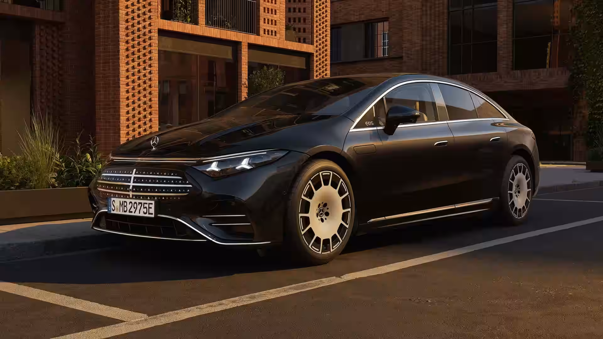 2027 Mercedes Benz EQS - Sleek Black Mercedes EQS Side With Premium Wheels