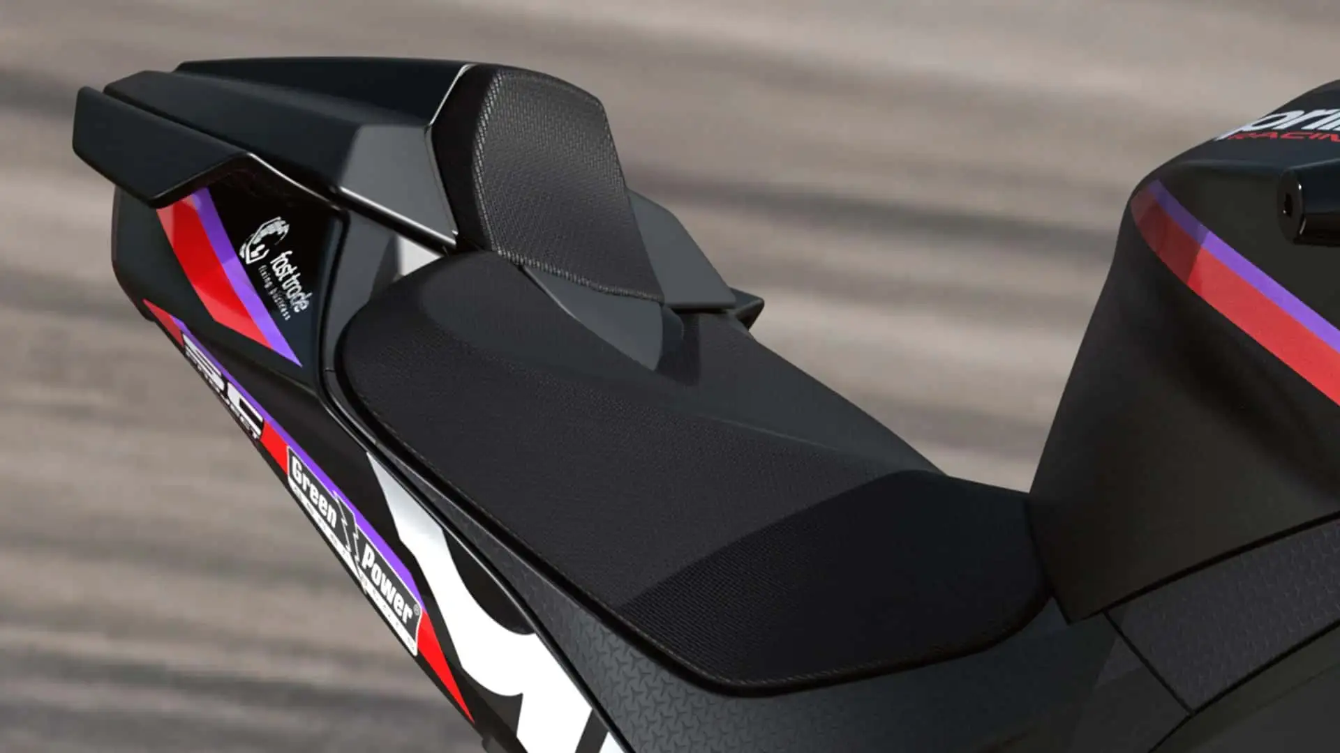 APRILIA RS 457 GP Replica - Sleek Black Carbon Rear Tail With Racing Graphics