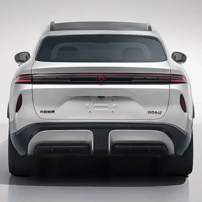 CHANGAN NEVO Q06 - Sleek Pearl White Rear With LED Taillight Bar And Quad Diffusers