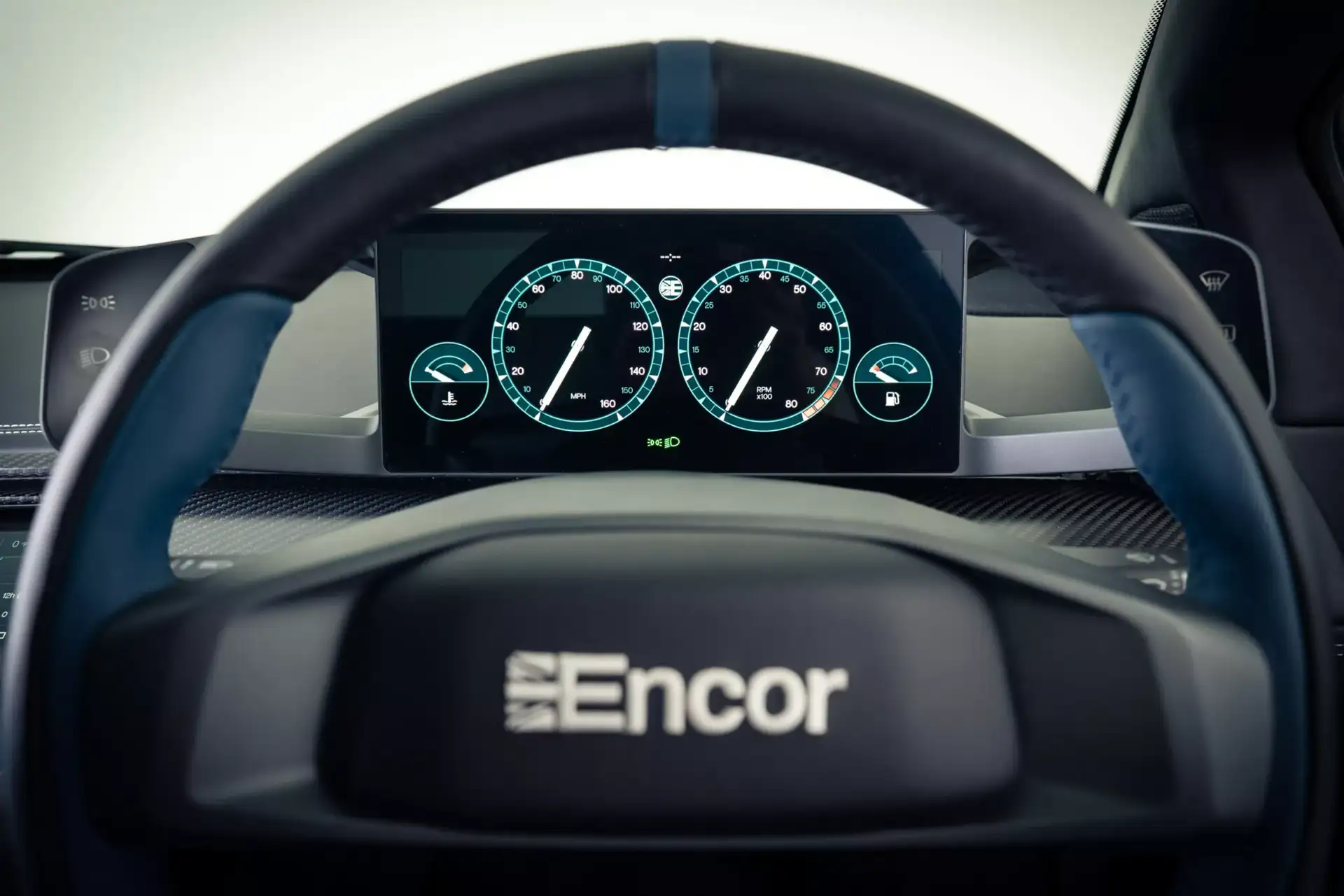 LOTUS ESPRIT Encor’s - Futuristic Curved Digital Cluster With Blue Gauges