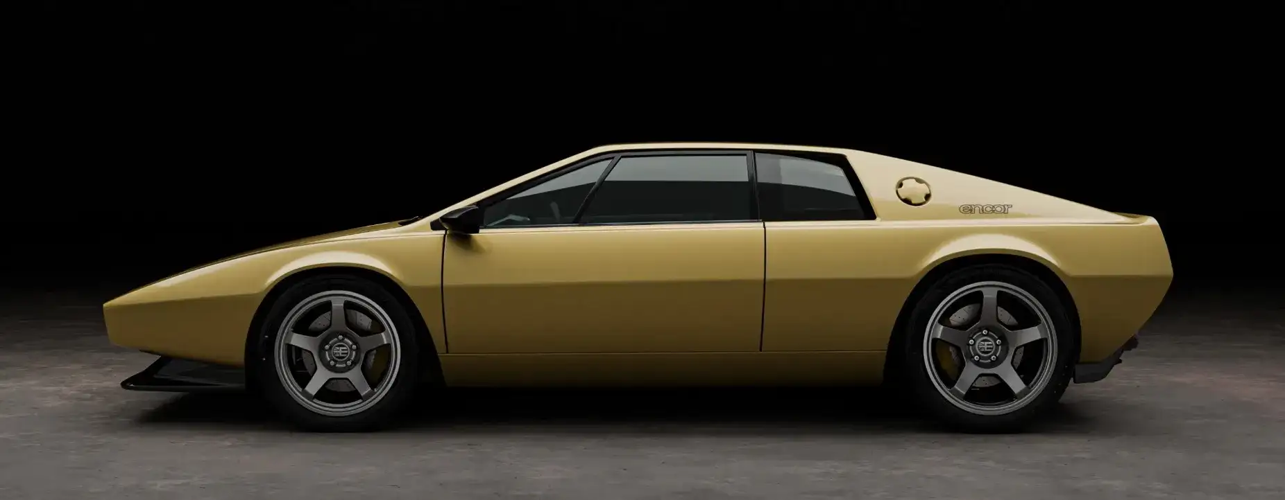 LOTUS ESPRIT Encor’s - Iconic Gold Lotus Esprit Side Profile