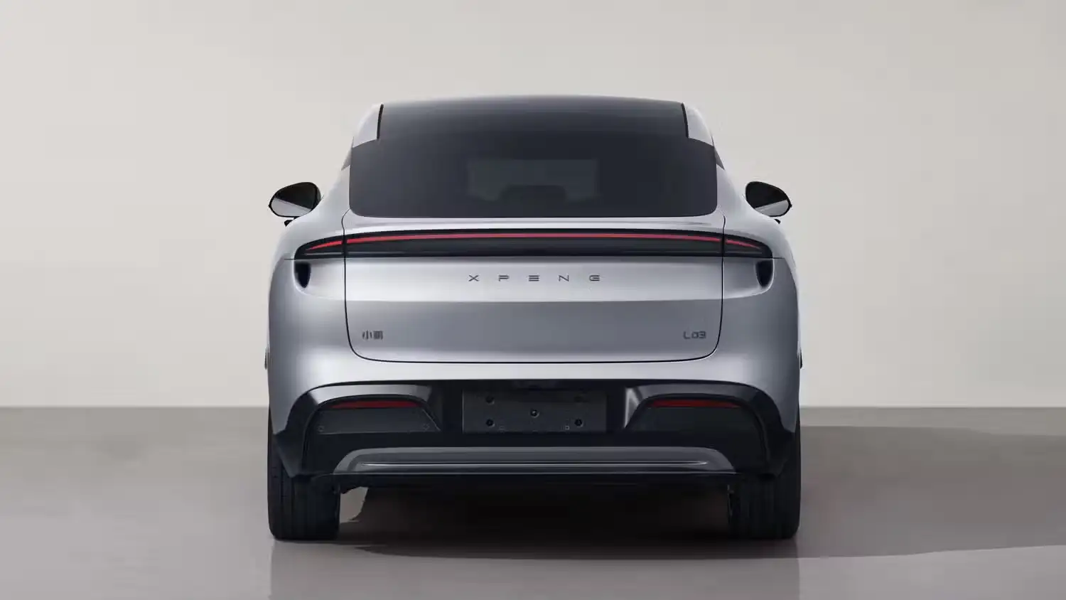 XPENG Mona L03 - Sleek Silver Rear With Red LED Light Bar