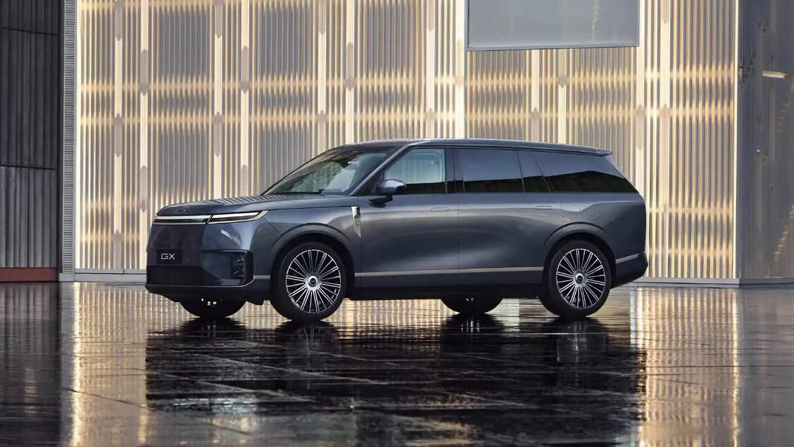 Xpeng GX - Sleek Gunmetal Gray SUV Side Profile Large Wheels