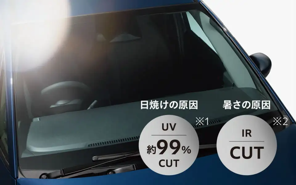 Honda Fit Z Ehev - Black Interior Windshield Sunshade Film