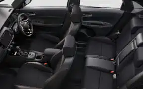 Honda Fit Z Ehev - Black Leather Front Cabin Seats With Stitching