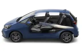 Honda Fit Z Ehev - Blue Metallic Side Profile With Alloy Wheels
