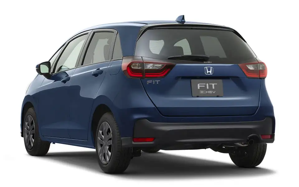 Honda Fit Z Ehev - Blue Rear Exterior With LED Tail Lights