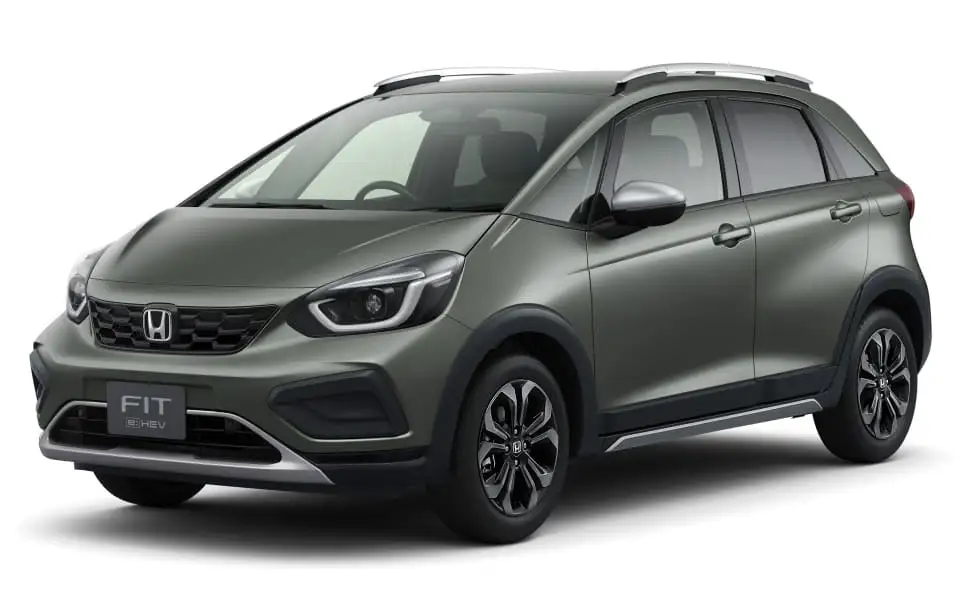 Honda Fit Z Ehev - Olive Green Hybrid Crossover Front Fascia