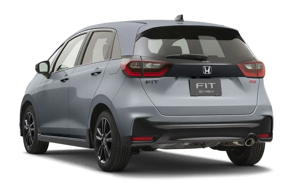 Honda Fit Z Ehev - Silver Hatchback Rear With LED Tail Lights