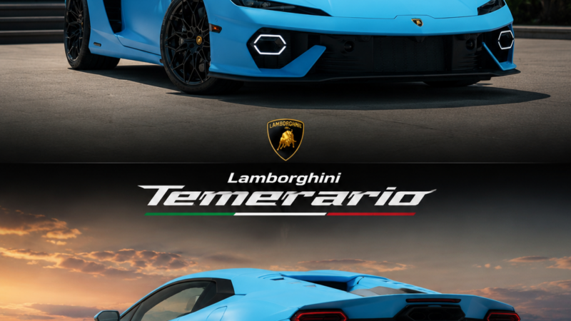 LAMBORGHINI TEMERARIO 4,0 L V8 Hybride — 920 Ch, 4 Roues Motrices