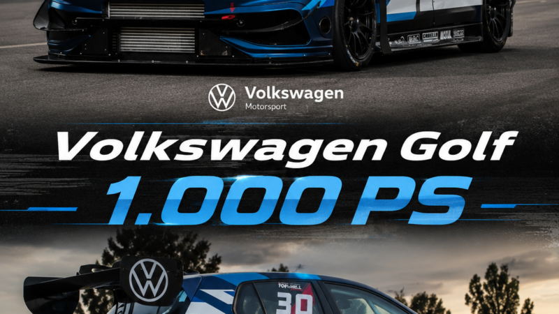 VOLKSWAGEN GOLF MOTORSPORT — Une Voiture De Course De Côte De 1 000 Ch
